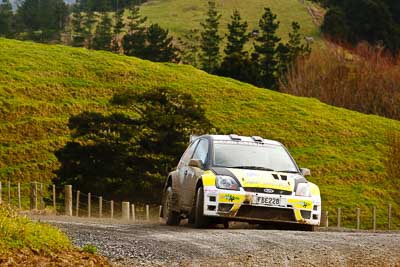 30;16-July-2011;30;APRC;Asia-Pacific-Rally-Championship;Bruce-McKenzie;Dave-Strong;Ford-Fiesta-S2000;International-Rally-Of-Whangarei;NZ;New-Zealand;Northland;Rally;Whangarei;auto;garage;motorsport;racing;special-stage;telephoto