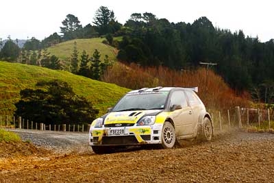 30;16-July-2011;30;APRC;Asia-Pacific-Rally-Championship;Bruce-McKenzie;Dave-Strong;Ford-Fiesta-S2000;International-Rally-Of-Whangarei;NZ;New-Zealand;Northland;Rally;Whangarei;auto;garage;motorsport;racing;special-stage;telephoto