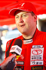 16-July-2011;APRC;Asia-Pacific-Rally-Championship;International-Rally-Of-Whangarei;NZ;New-Zealand;Northland;Rally;Richard-Mason;Whangarei;auto;garage;motorsport;portrait;racing;service-park;telephoto