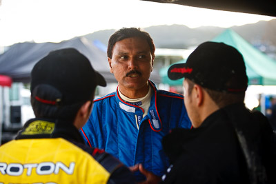 16-July-2011;APRC;Asia-Pacific-Rally-Championship;International-Rally-Of-Whangarei;Karamjit-Singh;NZ;New-Zealand;Northland;Rally;Whangarei;auto;garage;motorsport;portrait;racing;service-park;telephoto