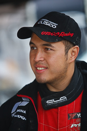 16-July-2011;APRC;Asia-Pacific-Rally-Championship;International-Rally-Of-Whangarei;NZ;New-Zealand;Northland;Rally;Rifat-Sungkar;Whangarei;auto;garage;motorsport;portrait;racing;service-park;telephoto