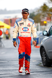 16-July-2011;APRC;Asia-Pacific-Rally-Championship;Hade-Mboi;International-Rally-Of-Whangarei;NZ;New-Zealand;Northland;Rally;Whangarei;auto;garage;motorsport;portrait;racing;service-park;telephoto