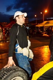 16-July-2011;APRC;Asia-Pacific-Rally-Championship;International-Rally-Of-Whangarei;NZ;Nathan-Quinn;New-Zealand;Northland;Rally;Whangarei;auto;garage;motorsport;portrait;racing;service-park;wide-angle