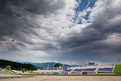 12-August-2011;ADAC-Masters;Austria;Red-Bull-Ring;Spielberg;Styria;atmosphere;auto;circuit;clouds;corner;grandstand;landscape;motorsport;racing;runoff;scenery;sky;track;wide-angle;Österreich