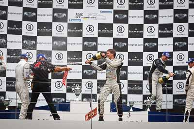 13-August-2011;ADAC-GT-Masters;ADAC-Masters;Austria;Christian-Engelhart;Christopher-Haase;Grand-Tourer;Red-Bull-Ring;Spielberg;Styria;atmosphere;auto;celebration;champagne;circuit;motorsport;podium;racing;telephoto;track;Österreich