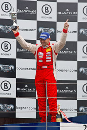 13-August-2011;ADAC-GT-Masters;ADAC-Masters;Austria;Grand-Tourer;Red-Bull-Ring;Spielberg;Styria;Swen-Dolenc;atmosphere;auto;celebration;circuit;motorsport;podium;racing;super-telephoto;track;trophy;Österreich