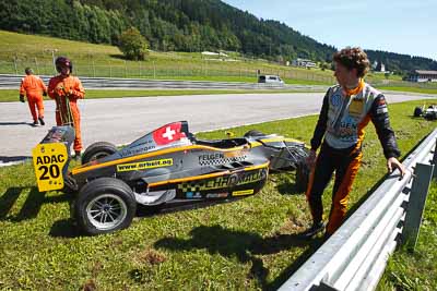 20;14-August-2011;20;ADAC-Masters;Austria;Jeffrey-Schmidt;Red-Bull-Ring;Spielberg;Styria;accident;auto;circuit;crash;damage;motorsport;portrait;racing;track;wide-angle;Österreich