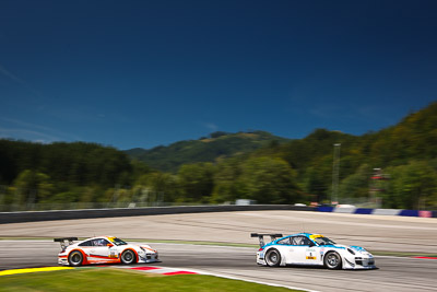 5;14-August-2011;5;ADAC-GT-Masters;ADAC-Masters;Austria;Grand-Tourer;Marc-Basseng;Mühlner-Motorsport;Porsche-911-GT3-R-997;Red-Bull-Ring;Spielberg;Styria;Tim-Bergmeister;auto;circuit;motorsport;racing;track;wide-angle;Österreich