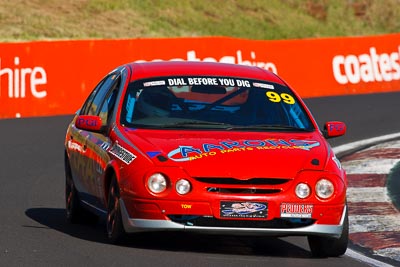 99;24-February-2012;Australia;Bathurst;Bathurst-12-Hour;Ford-Falcon-AU;Michael-Sciorio;Mt-Panorama;NSW;New-South-Wales;Saloon-Cars;auto;endurance;motorsport;racing;super-telephoto