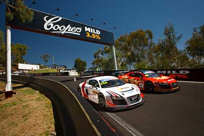 23;23;8-February-2013;Alain-Li;Audi-R8-LMS-Ultra;Australia;Bathurst;Bathurst-12-Hour;Brendon-Hartley;Grand-Tourer;Mark-Patterson;Mt-Panorama;NSW;New-South-Wales;The-Dipper;United-Autosports;auto;endurance;motorsport;racing;sky;wide-angle