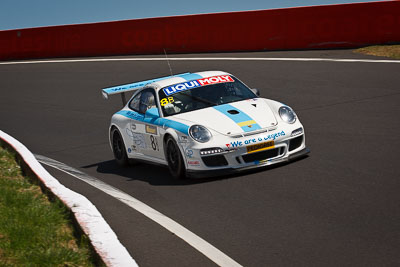 8;8;8-February-2013;Australia;Bathurst;Bathurst-12-Hour;Grand-Tourer;Kurt-Dujardyn;Level-Racing;Mt-Panorama;NSW;New-South-Wales;Olivier-Muytjens;Philippe-Broodcooren;Philippe-Richard;Porsche-911-GT3-Cup-997;The-Esses;auto;endurance;motorsport;racing;telephoto