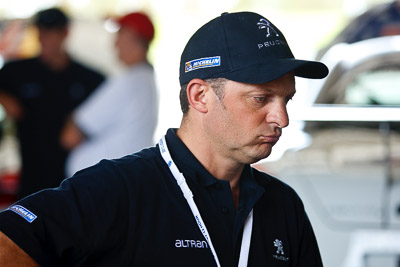 9-February-2013;Australia;Bathurst;Bathurst-12-Hour;Grand-Tourer;Mt-Panorama;NSW;New-South-Wales;Stephane-Caillet;Stéphane-Caillet;Team-Peugeot-RCZ;atmosphere;auto;endurance;motorsport;paddock;pitlane;portrait;racing;telephoto