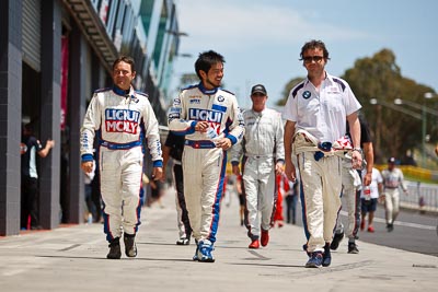 9-February-2013;Australia;Bathurst;Bathurst-12-Hour;Charles-Ng;Grand-Tourer;John-Modystach;Kristian-Poulsen;LIQUI-MOLY-Team-Engstler;Mt-Panorama;NSW;New-South-Wales;atmosphere;auto;endurance;motorsport;paddock;portrait;racing;telephoto