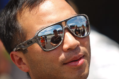 9-February-2013;Australia;Bathurst;Bathurst-12-Hour;Darryl-OYoung;Equity‒One;Grand-Tourer;Mt-Panorama;NSW;New-South-Wales;atmosphere;auto;endurance;motorsport;paddock;pitlane;portrait;racing;reflection;sunglasses;telephoto