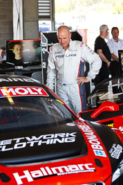 9-February-2013;Audi-R8-LMS-Ultra;Australia;Bathurst;Bathurst-12-Hour;Grand-Tourer;Mark-Eddy;Mt-Panorama;NSW;Network-Clothing-Hallmarc;New-South-Wales;atmosphere;auto;endurance;motorsport;paddock;pitlane;portrait;racing;telephoto