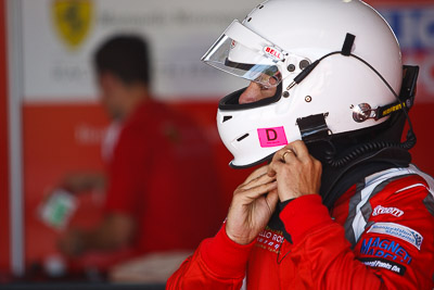 9-February-2013;Australia;Bathurst;Bathurst-12-Hour;Grand-Tourer;Maranello-Motorsport;Mt-Panorama;NSW;New-South-Wales;Peter-Edwards;atmosphere;auto;endurance;motorsport;paddock;pitlane;portrait;racing;telephoto