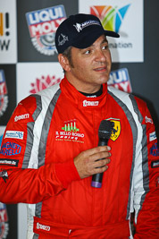 9-February-2013;Australia;Bathurst;Bathurst-12-Hour;Grand-Tourer;Maranello-Motorsport;Mt-Panorama;NSW;New-South-Wales;Peter-Edwards;auto;endurance;interview;media-centre;motorsport;portrait;press-conference;racing;telephoto