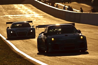 12;10-February-2013;12;Alex-Davison;Australia;Bathurst;Bathurst-12-Hour;Competition-Motorsports;David-Calvert‒Jones;Grand-Tourer;James-Davison;Mt-Panorama;NSW;New-South-Wales;Porsche-911-GT3-Cup-997;auto;backlight;endurance;morning;motorsport;racing;sunrise;super-telephoto