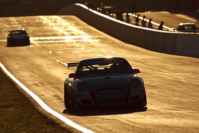 45;10-February-2013;45;Aaron-Zerefos;Australia;Barton-Mawer;Bathurst;Bathurst-12-Hour;Duvashen-Padayachee;Grand-Tourer;Indiran-Padayachee;Mt-Panorama;NSW;New-South-Wales;Porsche-911-GT3-Cup-997;Rentcorp-Forklifts;auto;backlight;endurance;morning;motorsport;racing;sunrise;super-telephoto