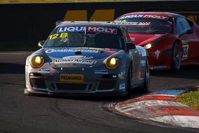 12;10-February-2013;12;Alex-Davison;Australia;Bathurst;Bathurst-12-Hour;Competition-Motorsports;David-Calvert‒Jones;Grand-Tourer;James-Davison;Mt-Panorama;Murrays-Corner;NSW;New-South-Wales;Porsche-911-GT3-Cup-997;auto;endurance;motorsport;racing;super-telephoto