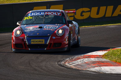 30;10-February-2013;30;Australia;Bathurst;Bathurst-12-Hour;Drew-Russell;Grand-Tourer;Hunter-Motorsports;Jonny-Reid;Mt-Panorama;Murrays-Corner;NSW;New-South-Wales;Porsche-911-GT3-Cup-997;Steven-Johnson;auto;endurance;motorsport;racing;super-telephoto