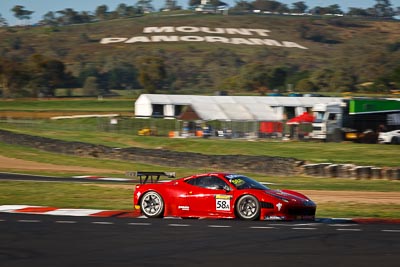 58;10-February-2013;58;AF-Corse;Australia;Bathurst;Bathurst-12-Hour;Ferrari-458-Italia-GT3;Grand-Tourer;Marco-Cioci;Michele-Rugolo;Mt-Panorama;Murrays-Corner;NSW;New-South-Wales;Steve-Wyatt;auto;endurance;motorsport;racing;telephoto