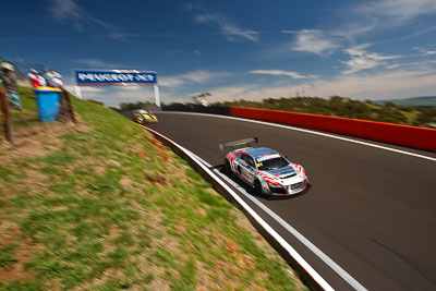 81;10-February-2013;81;Audi-R8-LMS-Ultra;Australia;Bathurst;Bathurst-12-Hour;Christian-Zügel;Dragonspeed;Elton-Julian;Eric-Lux;Grand-Tourer;Mt-Panorama;NSW;New-South-Wales;The-Esses;auto;clouds;endurance;motorsport;racing;sky;wide-angle