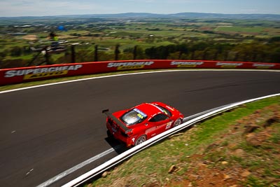 58;10-February-2013;58;AF-Corse;Australia;Bathurst;Bathurst-12-Hour;Ferrari-458-Italia-GT3;Grand-Tourer;Marco-Cioci;Michele-Rugolo;Mt-Panorama;NSW;New-South-Wales;Steve-Wyatt;The-Esses;auto;endurance;landscape;motorsport;racing;scenery;wide-angle