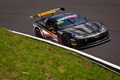 29;10-February-2013;29;Australia;Bathurst;Bathurst-12-Hour;Chevrolet-Corvette-Z06‒R-GT3;Grand-Tourer;Greg-Murphy;Ivan-Capelli;Jim-Manolios;Mt-Panorama;NSW;New-South-Wales;The-Esses;Trofeo-Motorsport;auto;endurance;motorsport;racing;telephoto