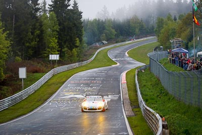 28;17-May-2013;24-Hour;Deutschland;Germany;Harald-Schlotter;Jens-Richter;Manthey-Racing;Marco-Schelp;Nordschleife;Nuerburg;Nuerburgring;Nurburg;Nurburgring;Nürburg;Nürburgring;Otto-Klohs;Pflanzgarten;Porsche-911-GT3-R;Rhineland‒Palatinate;auto;fog;motorsport;racing;telephoto