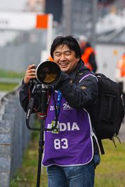 19-May-2013;24-Hour;Deutschland;Germany;Hide-Ishiura;Nordschleife;Nuerburg;Nuerburgring;Nurburg;Nurburgring;Nürburg;Nürburgring;Rhineland‒Palatinate;atmosphere;auto;media;motorsport;photographer;portrait;racing;super-telephoto;telephoto