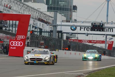 21;19-May-2013;21;24-Hour;Christian-Hohenadel;Deutschland;Germany;Kenneth-Heyer;Marko-Hartung;Mercedes‒Benz-SLS-AMG-GT3;Nordschleife;Nuerburg;Nuerburgring;Nurburg;Nurburgring;Nürburg;Nürburgring;ROWE-Racing;Rhineland‒Palatinate;Roland-Rehfeld;auto;motorsport;racing;super-telephoto;telephoto