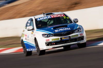 7;7;7-February-2014;Angus-Kennard;Australia;Bathurst;Bathurst-12-Hour;Dean-Herridge;John-ODowd;Maximum-Motorsport;NSW;New-South-Wales;Subaru-Impreza-WRX-STI;auto;endurance;motion-blur;motorsport;racing;super-telephoto