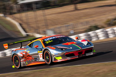 33;33;7-February-2014;Australia;Bathurst;Bathurst-12-Hour;Clearwater-Racing;Craig-Baird;Ferrari-458-Italia-GT3;Hiroshi-Hamaguchi;Matt-Griffin;Mok-Weng-Sun;NSW;New-South-Wales;auto;endurance;motorsport;racing;super-telephoto