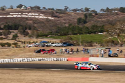 35;35;7-February-2014;Aaron-Zerefos;Andrew-Fisher;Australia;Bathurst;Bathurst-12-Hour;Indiran-Padayachee;NSW;New-South-Wales;Porsche-997-GT3-Cup;Ric-Shaw;SennheiserRentcorp-ForkliftsFiji-Water;auto;endurance;landscape;motorsport;racing;telephoto