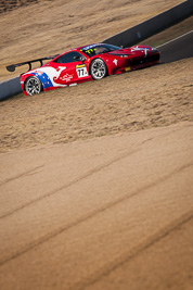 77;7-February-2014;77;AF-Corse;Australia;Bathurst;Bathurst-12-Hour;Ferrari-458-Italia-GT3;Marco-Cioci;Michele-Rugolo;NSW;New-South-Wales;Steve-Wyatt;auto;endurance;motorsport;racing;super-telephoto