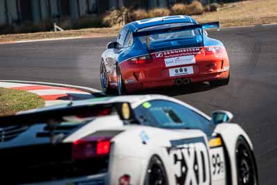 35;35;7-February-2014;Aaron-Zerefos;Andrew-Fisher;Australia;Bathurst;Bathurst-12-Hour;Indiran-Padayachee;NSW;New-South-Wales;Porsche-997-GT3-Cup;Ric-Shaw;SennheiserRentcorp-ForkliftsFiji-Water;auto;endurance;motorsport;racing;super-telephoto