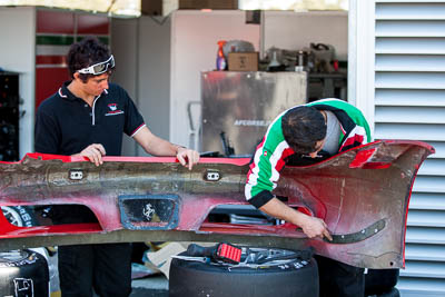 7-February-2014;AF-Corse;Australia;Bathurst;Bathurst-12-Hour;NSW;New-South-Wales;atmosphere;auto;endurance;mechanic;motorsport;paddock;racing;telephoto