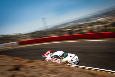 51;51;7-February-2014;Andrew-MacPherson;Australia;Bathurst;Bathurst-12-Hour;Ben-Porter;Garth-Walden;IMAKKWIKMIT;NSW;New-South-Wales;Porsche-911-GT3-Cup-S;auto;endurance;motion-blur;motorsport;racing;wide-angle