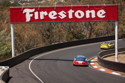 35;35;7-February-2014;Aaron-Zerefos;Andrew-Fisher;Australia;Bathurst;Bathurst-12-Hour;Indiran-Padayachee;NSW;New-South-Wales;Porsche-997-GT3-Cup;Ric-Shaw;SennheiserRentcorp-ForkliftsFiji-Water;auto;endurance;motorsport;racing;telephoto