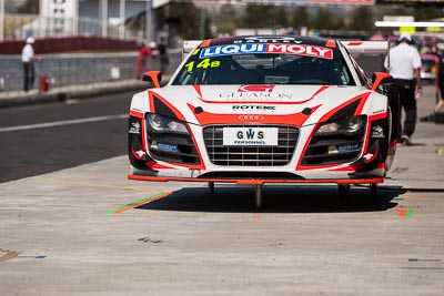 14;14;7-February-2014;Audi-R8-LMS;Australia;Bathurst;Bathurst-12-Hour;Kevin-Gleason;NSW;New-South-Wales;Oliver-Gavin;Richard-Meins;Rob-Huff;Rotek-Racing;atmosphere;auto;endurance;motorsport;pitlane;racing;telephoto