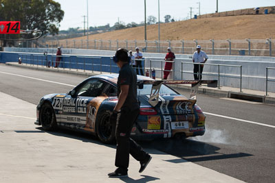 12;12;7-February-2014;Alex-Davison;Australia;Bathurst;Bathurst-12-Hour;Competition-Motorsports;David-Calvert‒Jones;NSW;New-South-Wales;Patrick-Long;Porsche-997-GT3-Cup;atmosphere;auto;endurance;motorsport;pitlane;racing;telephoto