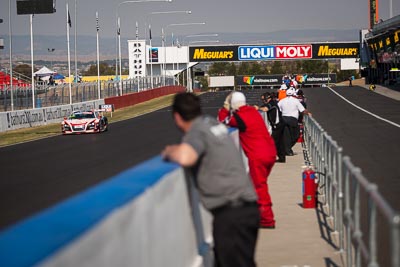 14;14;7-February-2014;Audi-R8-LMS;Australia;Bathurst;Bathurst-12-Hour;Kevin-Gleason;NSW;New-South-Wales;Oliver-Gavin;Richard-Meins;Rob-Huff;Rotek-Racing;auto;endurance;motorsport;racing;telephoto