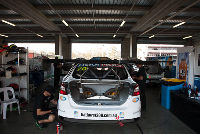 70;7-February-2014;70;Adam-Gowens;Australia;Bathurst;Bathurst-12-Hour;Garry-Jacobson;Grant-Denyer;MARC-Focus-GTC;NSW;New-South-Wales;atmosphere;auto;endurance;motorsport;racing;wide-angle