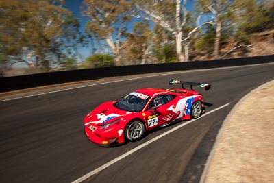 77;77;8-February-2014;AF-Corse;Australia;Bathurst;Bathurst-12-Hour;Ferrari-458-Italia-GT3;Marco-Cioci;Michele-Rugolo;NSW;New-South-Wales;Steve-Wyatt;auto;endurance;motorsport;racing;wide-angle