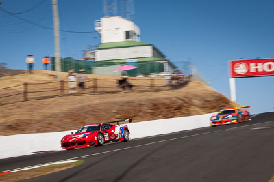 77;77;8-February-2014;AF-Corse;Australia;Bathurst;Bathurst-12-Hour;Ferrari-458-Italia-GT3;Marco-Cioci;Michele-Rugolo;NSW;New-South-Wales;Steve-Wyatt;auto;endurance;motorsport;racing;telephoto