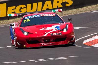 77;77;8-February-2014;AF-Corse;Australia;Bathurst;Bathurst-12-Hour;Ferrari-458-Italia-GT3;Marco-Cioci;Michele-Rugolo;NSW;New-South-Wales;Steve-Wyatt;auto;endurance;motorsport;racing;super-telephoto