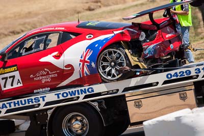 77;77;8-February-2014;AF-Corse;Australia;Bathurst;Bathurst-12-Hour;Ferrari-458-Italia-GT3;Marco-Cioci;Michele-Rugolo;NSW;New-South-Wales;Steve-Wyatt;auto;endurance;motorsport;racing;super-telephoto