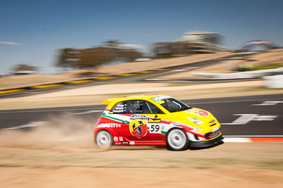 59;8-February-2014;Australia;Bathurst;Bathurst-12-Hour;Fiat-Abarth-500;Fiat-Abarth-Motorsport;Luke-Ellery;Matt-Campbell;Matt-Cherry;NSW;New-South-Wales;auto;endurance;motion-blur;motorsport;racing;sky;wide-angle