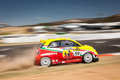 59;8-February-2014;Australia;Bathurst;Bathurst-12-Hour;Fiat-Abarth-500;Fiat-Abarth-Motorsport;Luke-Ellery;Matt-Campbell;Matt-Cherry;NSW;New-South-Wales;auto;endurance;motion-blur;motorsport;racing;sky;wide-angle